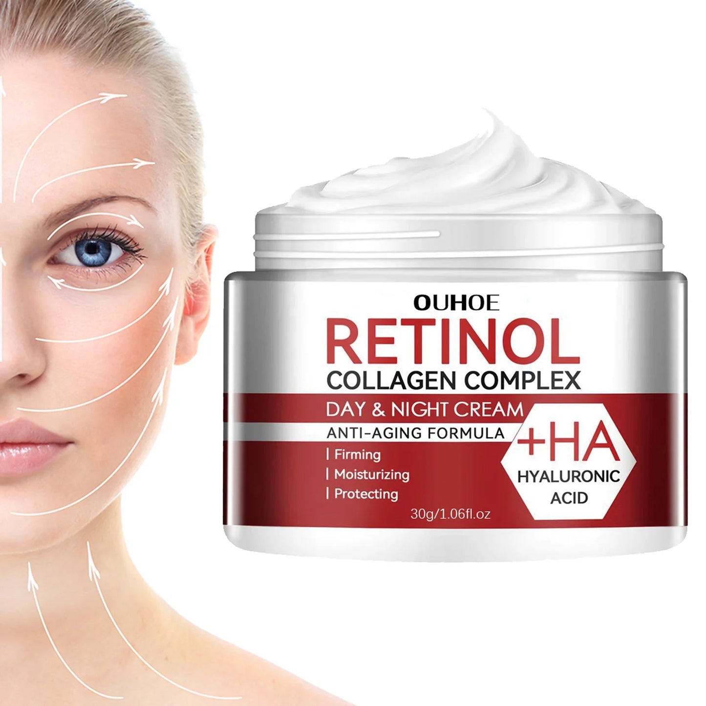 Retinol Crema Facial Hidratante Retinol Crema Antiarrugas  Hidratante  Blanque la piel