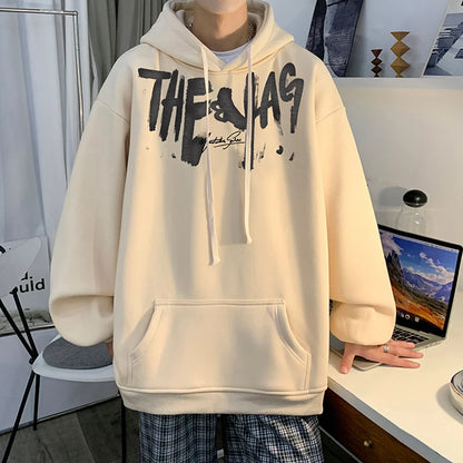 High Street Letter Print Oversized Hoodie Hombres Nuevo Hip Hop Moda Sudadera con capucha Otoño Y2K Vintage Pullover Hoody Ropa