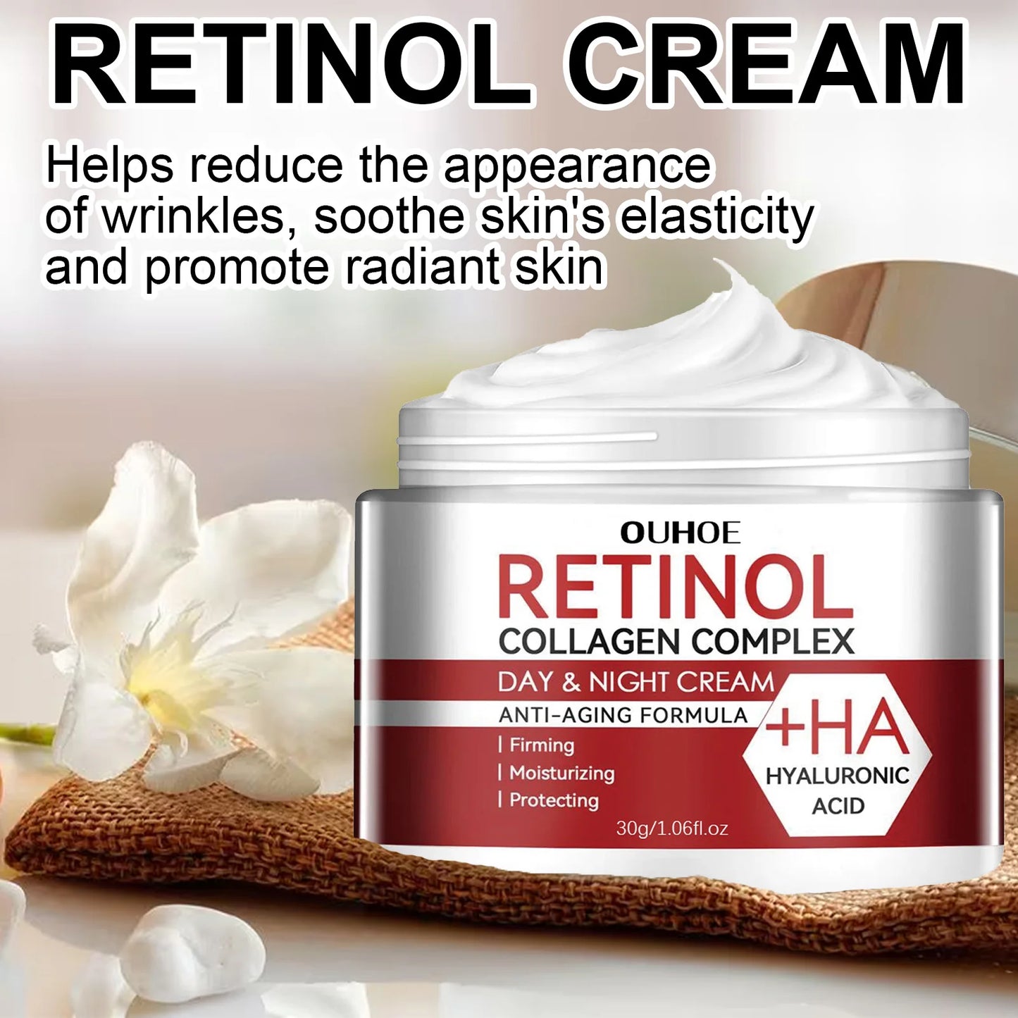 Retinol Crema Facial Hidratante Retinol Crema Antiarrugas  Hidratante  Blanque la piel